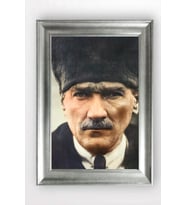 Gümüş Çerçeveli Atatürk Tablo cv1197