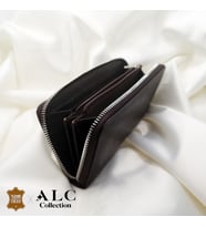 ALC Collection Lüks Hakiki Deri Kahverengi Büyük Boy Fermuarlı Kadın Cüzdan