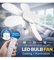 2İN1 Tavan Vantilatörü 3 Işıklı Ve 3 Hız Modu Kumandalı Aydınlatma Fan Avize