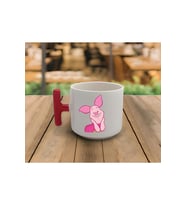 Latte & Espresso El Yapımı Piglet Baskılı T Kulp Kupa 200 Ml
