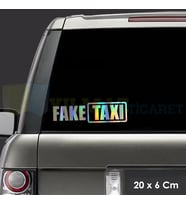 Fake Taxi Hologram Renkli Araba Oto Sticker Etiket Yapıştırma Renkli Çıkartma Aksesuar 20 x 6 Cm