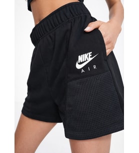 Nike Air High Rise Loose Fit Short Black Kadın Bol Kesim Yüksek Bel Pamuklu Şort Siyah