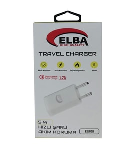 Elba Elb08 5W 1.2A Hızlı Şarj Akıllı Koruma Usb EV Şarj Kafa