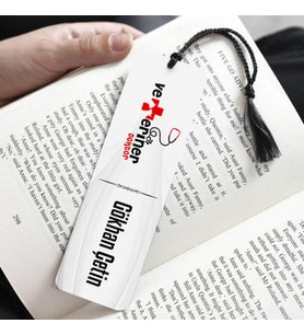 Veteriner Tasarımlı İsimli Kitap Ayracı