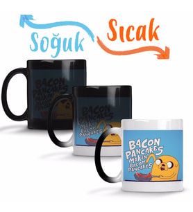 Adventure Time Bacon Pancakes 011 Sihirli Kupa Bardak Porselen