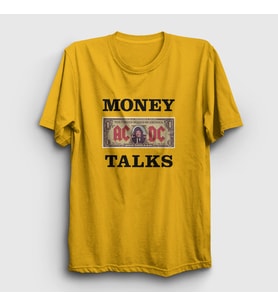 Presmono Unisex Sarı Money Talks AC/DC T-Shirt 336770tt (Sarı)