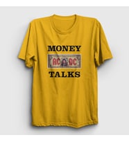 Presmono Unisex Sarı Money Talks AC/DC T-Shirt 336770tt (Sarı)