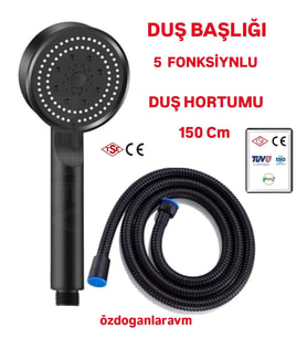 Banyo Duş Başlığı Hortumu  Armatür Ve Duş Başlığı  Spiral Hortum 150cm SET