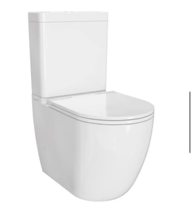 S55 DUVARA SIFIR KANALSIZ KLOZET+REZERVUAR+İÇ TAKIM+KLOZET KAPAĞI SET (Beyaz)