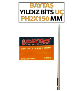 Yıldız Bits Vidalama Ucu Baytaş Ph2x150 mm (1 Adet)