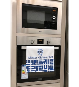 Valerine Life Master Kitchen Chef Mavi Mutfak Kurulama Beyaz El Havlusu %100 Pamuklu 35x50cm 2 Adet