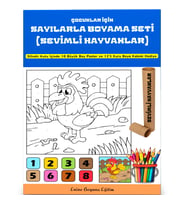 Çocuklar İçin Sayılarla Boyama Seti (Sevimli Hayvanlar)