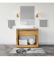 Tropikhome Banyo Paspası Desenli Baskılı 50x80 Püsküllü Polyester Kaymaz Tabanlı Duş Paspası (Çok Renkli-Naturel)