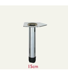 Metal Mobilya Ayağı 25mm Parlak Krom (4 Adet) 15 CM (Gümüş)