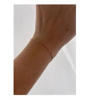 925 Ayar Gümüş Gold Kaplama İtalyan Ezme Zincir Bileklik