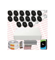 Provzen RV Hikvision 15 Kameralı Full HD 20mt Gece Görüşlü Güvenlik Kamerası Olay Anında bildirim