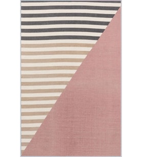 Eliana Home Baskılı, Yıkanabilir Kaymaz Taban Salon Halısı LNA1208 100x150 cm (Pembe)