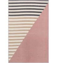 Eliana Home Baskılı, Yıkanabilir Kaymaz Taban Salon Halısı LNA1208 100x150 cm (Pembe)