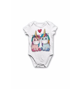 Bebek Body Kısa Kollu Unıcorns