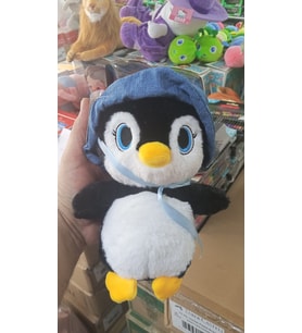 Oyuncak Peluş Sevimli Uyku Arkadaşı Şapkalı Penguen 25 cm