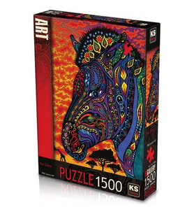 KS Games Puzzle 1500 Parça Zebra Lisanslı Ürün