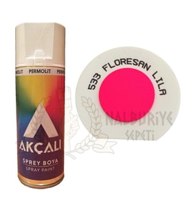 Akçalı Akrilik Sprey Boya FLORESAN LİLA PEMBE 400 ml - 533