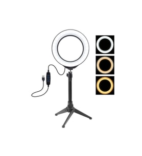 6.2cm LED Işık ve 16cm Stand ile Canlı Yayın ve Selfie İçin Özel Set