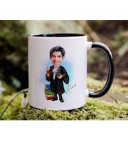 Bk Gift Kişiye Özel Avukat Karikatürlü Siyah Kupa Bardak-7, Sevgiliye Hediye, Arkadaşa Hediye