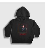 Presmono Unisex Çocuk Siyah Damn Kendrick Lamar Kapüşonlu Sweatshirt 447010tt