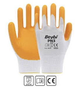 BEYBİ PN3 10/XL SARI BEYAZ İŞ ELDİVENİ