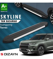 S-Dizayn Ssangyong Torres Skyline Aluminyum Yan Basamak 183 Cm 2023 Üzeri A+ Kalite