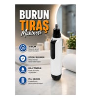 3D Hassas Bıçaklı Kulak Burun ve Kaş Tıraş Makinesi Kompakt Bakım Cihazı