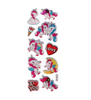 Sticker Kabartmalı Stiker Defter, Planlayıcı Etiket Unicorn Dondurma (cb400) 16x7 cm