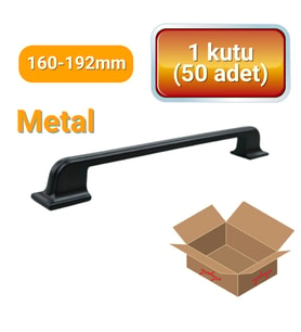 50 Adet Okyanus Siyah Metal Mobilya Kulpu 160mm - 192mm