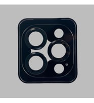 İphone 12 Pro Max Uyumlu Kamera Koruyucu Lens Mercek Çerçeveli 3'lü Set (Siyah)
