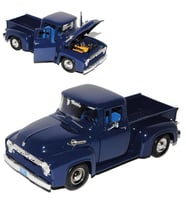 MotorMax 1956 Ford F-100 Pickup 1:24 Mavi Model Araba