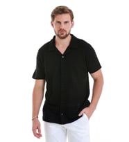 Hatemoğlu Siyah Regular Fit Düz Polo Yaka Tişört