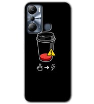 İnfinix Hot 20i Kılıf HD Desen Baskılı Kılıf - Coffee Battery
