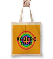 Sergio Agüero - Vintage Retro Rainbow Style Bez Çanta Uzun Saplı