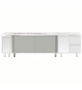 Electrolux Professional Evyeli Üst Tabla Altı İçin Dolap, Kayar Kapılı - 1800 Mm - Modular Line TEL2S18