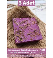 #sabun %100 Doğal Güzel Kokulu El Yüz Saç Cilt Vücut Orijinal Lavanta Sabunu 120g - 3 Adet