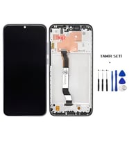 Tkgz - Xiaomi Redmi NOTE 8 Uyumlu Lcd Ekran Dokunmatik -A- Kalite ÇITALI SİYAH + TAMİR SETİ