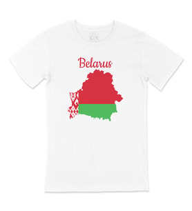 Belarus Haritalı ve Bayraklı Tişört