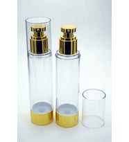LOSYON VE KREM ŞİŞESİ 100 ML 3 ADET PARLAK AİRLESS ŞİŞE (Şeffaf)