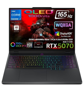 Lenovo Legion 5 15IRX10 Intel Core I7 13650HX 12GB Ddr5 1tb SSD RTX5070 Freedos 15.1" Wqxga (2560X1600) OLED 165Hz Taşınabilir Bilgisayar 83LY00CJTR7