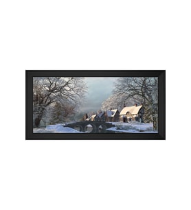 Manzara Temalı Kanvas Tablo 50 x 70 cm Siyah Çerçeve
