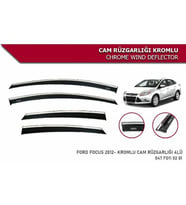 Ford Focus 3 Kromlu Cam Rüzgarlığı Niken 2011-2018 (Beyaz)