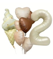 Retro  Kalp 2 Yaş Folyo Balon Set