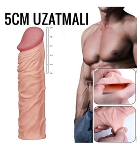 Et Dokusunda Yumuşak 5 Cm Dolgu Uzatmalı Penis Kılıfı Her Penise Uygun Realistik Penis Kılıfı