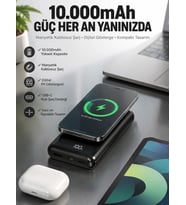 10.000 Mah Powerbank 4 Portlu Hızlı Şarj Dijital Göstergeli